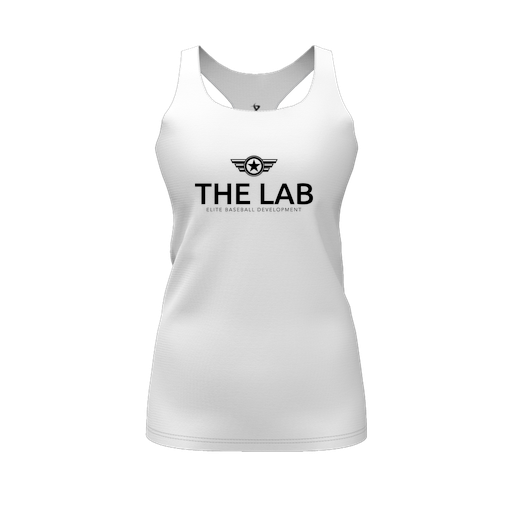 [CUS-DFW-RCBK-PER-WHT-FYS-LOGO2] Racerback Tank Top (Female Youth S, White, Logo 2)