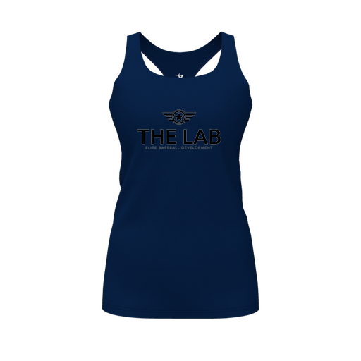 [CUS-DFW-RCBK-PER-NVY-FYS-LOGO2] Racerback Tank Top (Female Youth S, Navy, Logo 2)