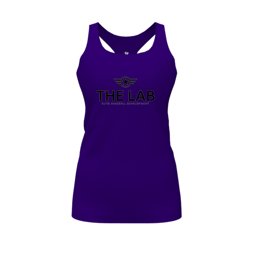 [CUS-DFW-RCBK-PER-PUR-FYS-LOGO2] Racerback Tank Top (Female Youth S, Purple, Logo 2)