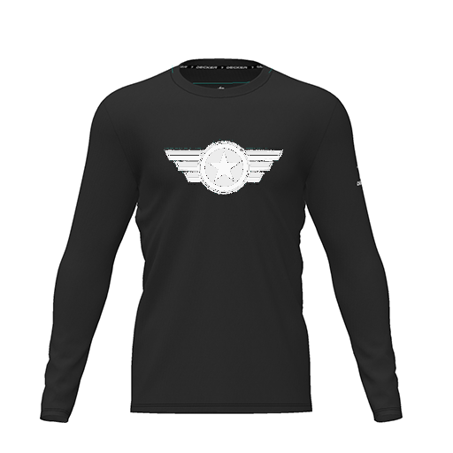 [CUS-DRIF-TEES-PER-CNK-LSL-BLK-YXS-LOGO3] Dri Fit Performance T-Shirt (Youth XS, Black, Logo 3, Long Sleeve)
