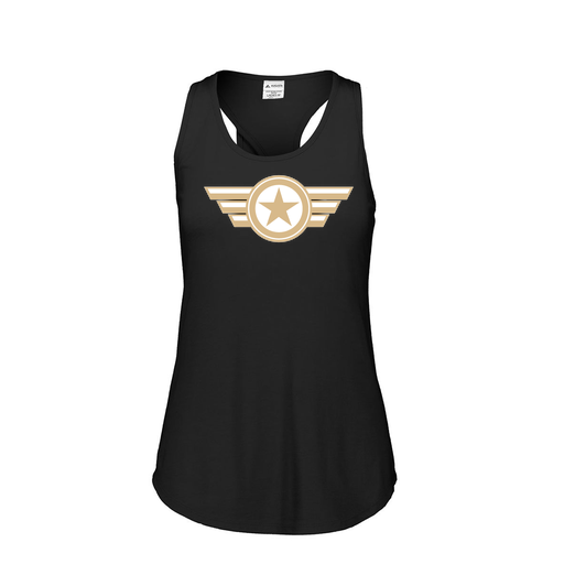 [3078.K94.S-LOGO3] Ladies Tri Blend Tank Top (Female Adult S, Black, Logo 3)