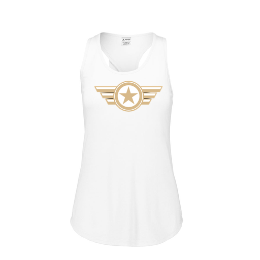 [FT0TUBWH-FAS-LOGO3] Ladies Tri Blend Tank Top (Female Adult S, White, Logo 3)
