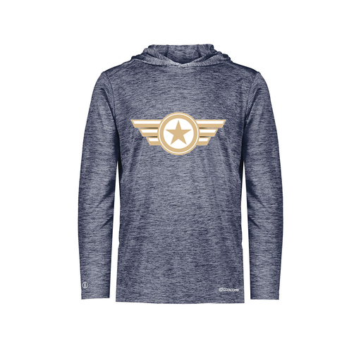 [FOLHCGNV-AS-LOGO3] Decker Men's Charge Hoodie (Adult S, Navy, Logo 3)