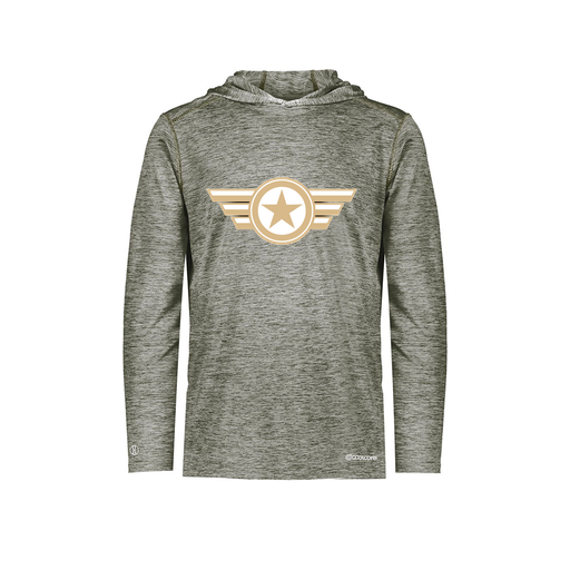 [FOLHCGGY-AS-LOGO3] Decker Men's Charge Hoodie (Adult S, Gray, Logo 3)