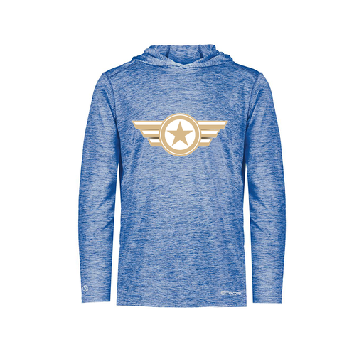 [FOLHCGRY-YS-LOGO3] Decker Youth Charge Hoodie (Youth S, Royal, Logo 3)