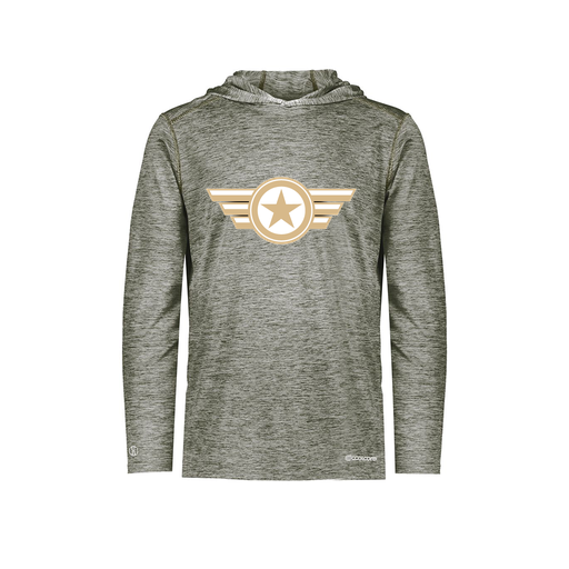 [FOLHCGGY-YS-LOGO3] Decker Youth Charge Hoodie (Youth S, Gray, Logo 3)