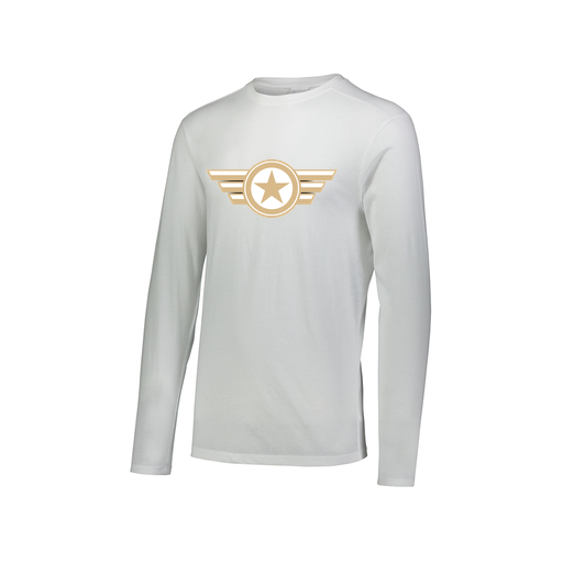[FTLCUBWH-AXS-LOGO3] Decker Men's Tri-Blend T-Shirt - Long Sleeve (Adult XS, White, Logo 3)