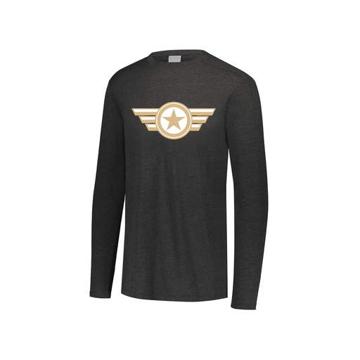 [3076.K94.S-LOGO3] Youth LS Ultra-blend T-Shirt (Youth S, Black, Logo 3)