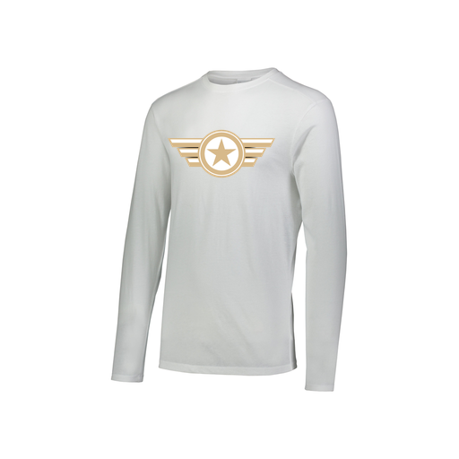 [3076.005.S-LOGO3] Youth LS Ultra-blend T-Shirt (Youth S, White, Logo 3)