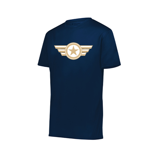 [222819.065.XXS-LOGO3] Youth Movement Dri Fit Shirt (Youth XXS, Navy, Logo 3)